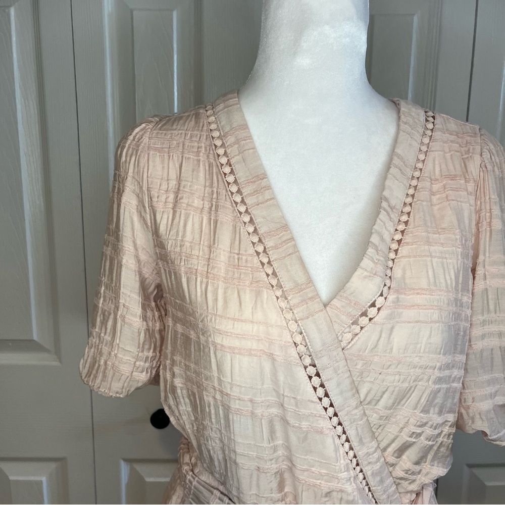 Love Colette dress, Chic Pink Wrap Dress, Size S - Picture 3 of 11